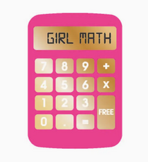 Chez Gagne Girl Math Calculator Sticker