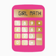 Chez Gagne Girl Math Calculator Sticker