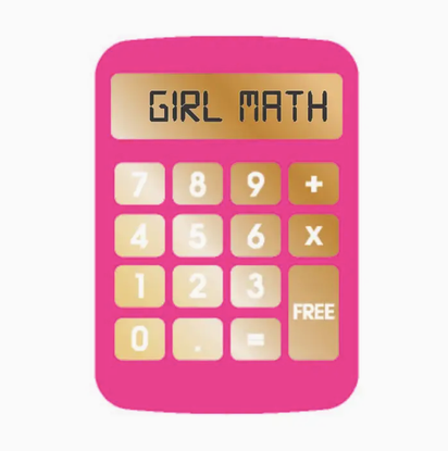 Chez Gagne Girl Math Calculator Sticker