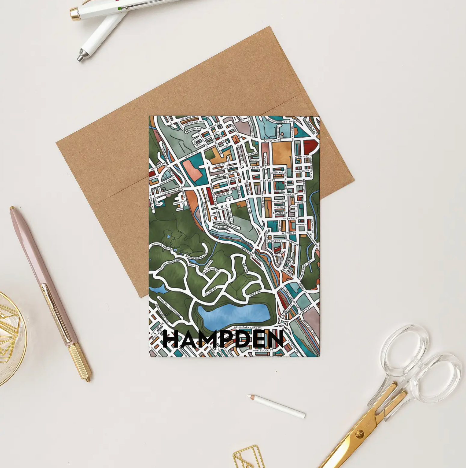 Cherry Blossom Creative 5" x 7" Hampden Greeting Card