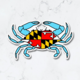 Jami Creates Maryland Crab Flag Sticker