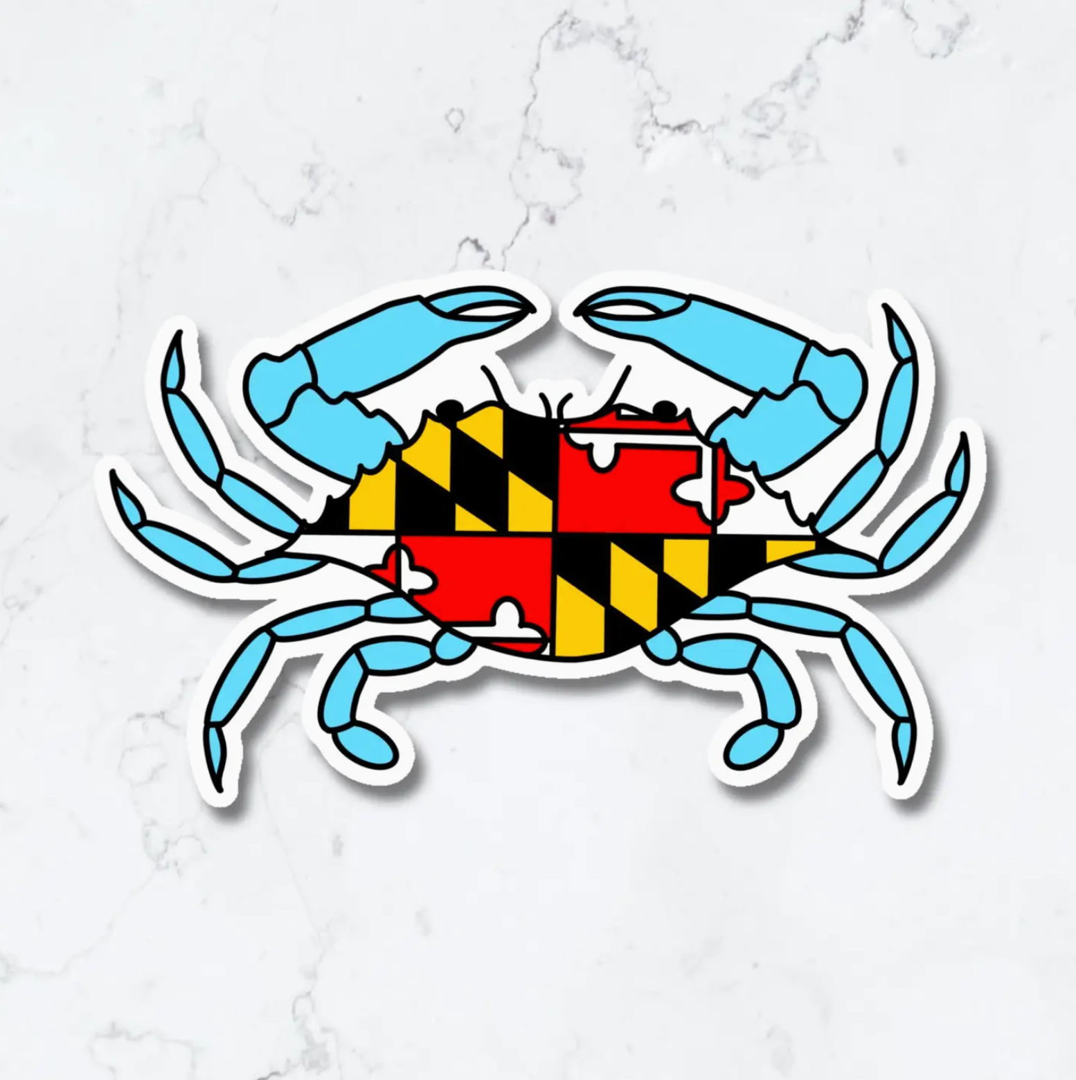 Jami Creates Maryland Crab Flag Sticker