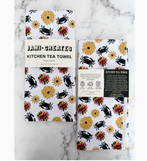 Jami Creates Maryland Flower & Crab Dish Towel
