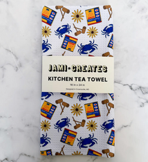 Jami Creates Maryland Seasoning Crab Feast Dish Towel