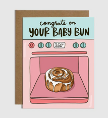 Brittany Paige Cinnamon Roll Baby Bun in Oven Card