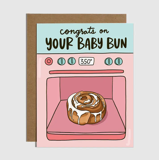 Brittany Paige Cinnamon Roll Baby Bun in Oven Card