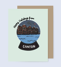 the letters mdn Happy Holidays from Canton Card