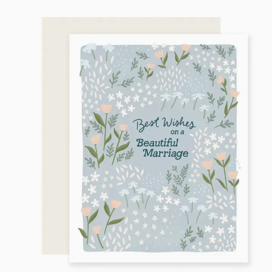 Slightly Stationery Beautiful Marriage Meadow Card