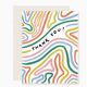 Slightly Stationery Bendy Lines Thank You Card