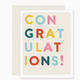 Slightly Stationery Block Letter Congrats Card