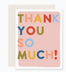 Slightly Stationery Block Letter Thank You Card