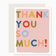 Slightly Stationery Block Letter Thank You Card