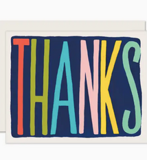 Slightly Stationery Colorful Thanks Card