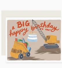Slightly Stationery Construction Trucks Birthday Card