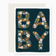 Slightly Stationery Floral Baby Letters Card