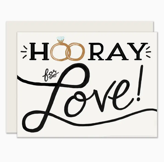 Slightly Stationery Hooray For Love Card