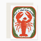 Slightly Stationery Lobster Christmas Card