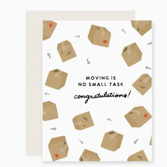 Slightly Stationery Moving Boxes Card