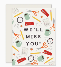 Slightly Stationery Office Miss You Card