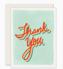 Slightly Stationery Retro Thank You Card