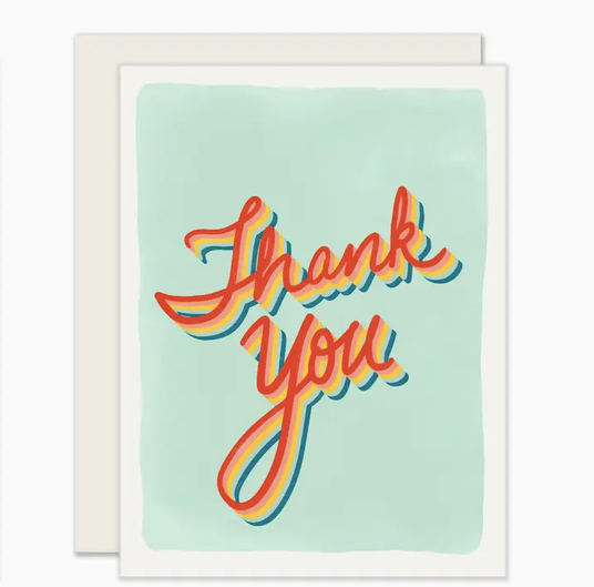 Slightly Stationery Retro Thank You Card