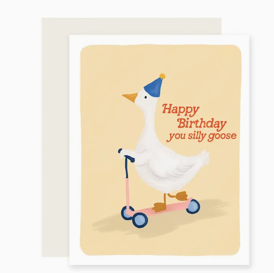 Slightly Stationery Silly Goose Birthday Card