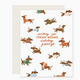 Slightly Stationery Teenie Weenie Dog Holiday Card