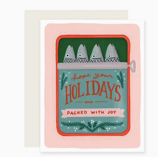 Slightly Stationery Tinned Fish Holiday Card