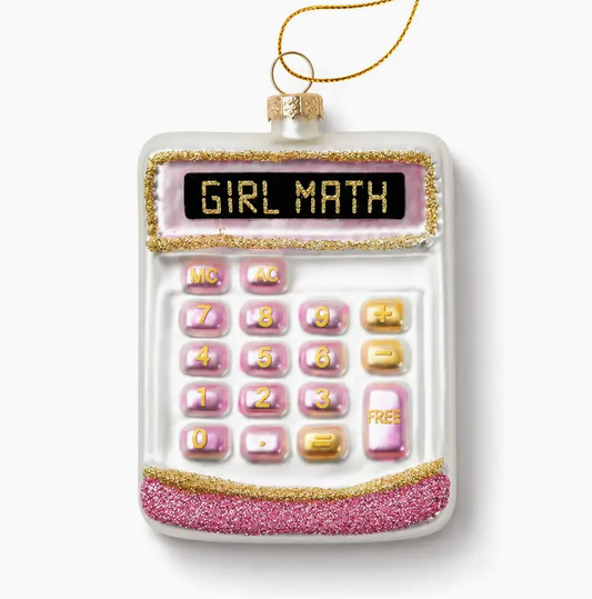 Chez Gagne Girl Math Calculator Ornament