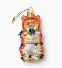 Chez Gagne Naughty Obviously Cat Ornament