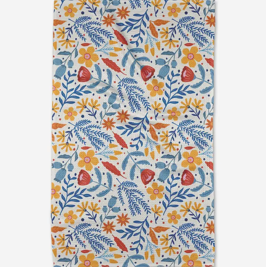 Geometry Folk Flora Tea Towel
