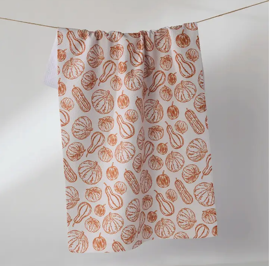 Geometry Harvest Sketch Tea Towel