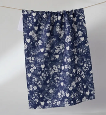 Geometry Midnight Posy Tea Towel