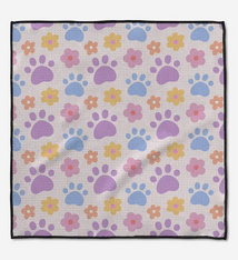 Geometry Paws and Daisies Paw Towel