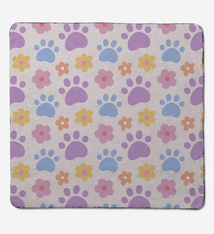 Geometry Paws and Daisies Plush Towel