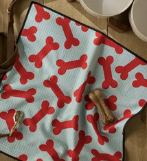 Geometry Yuletide Pup Paw Towel