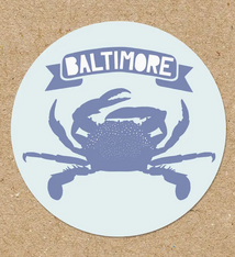 Made by Nilina All Blue Baltimore Crab Sticker