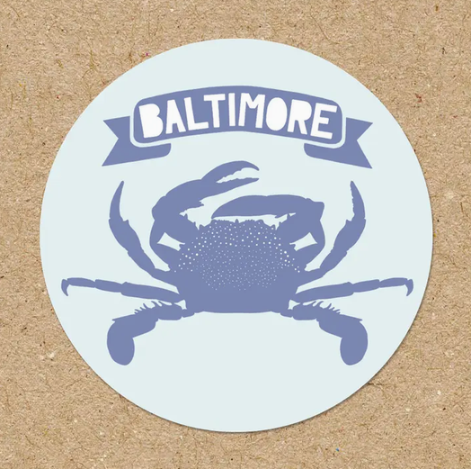 Made by Nilina All Blue Baltimore Crab Sticker