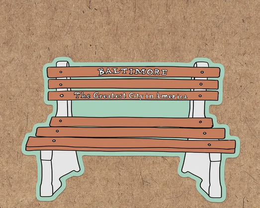 Made by Nilina Baltimore Bench Sticker