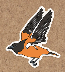 Made by Nilina Baltimore Oriole Sticker