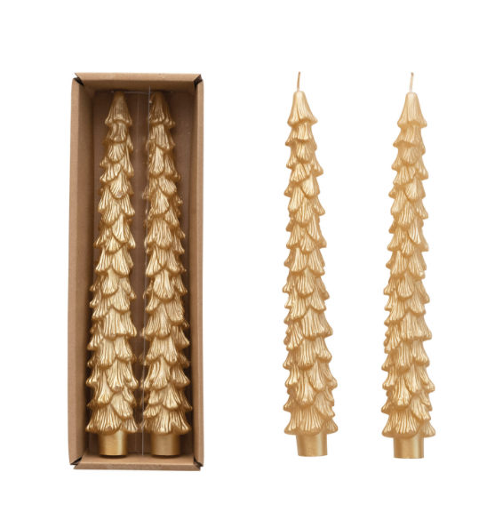 Creative Co-op 10" Tree Shaped Taper Candles