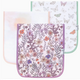 Copper Pearl Burp Cloth Set Flora