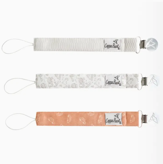 Copper Pearl Binky Clip Set Gage