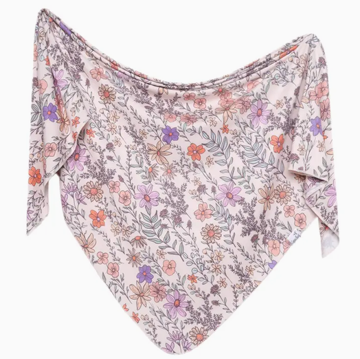 Copper Pearl Knit Swaddle Blanket Flora