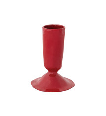 Creative Co-op Enameled Taper Holder - Red