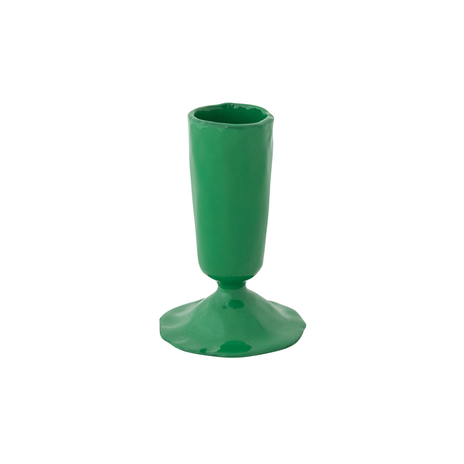 Creative Co-op Enameled Taper Holder - Green