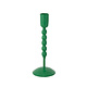 Creative Co-op 7.5" Enameled Taper Holder - Green