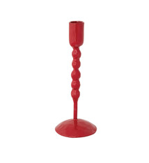 Creative Co-op 7.5" Enameled Taper Holder - Red