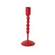 Creative Co-op 7.5" Enameled Taper Holder - Red