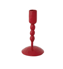 Creative Co-op 5.5" Enameled Taper Holder - Red